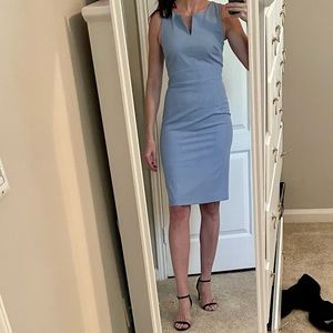 Beautiful bright powder blue/periwinkle Banana Republic dress- MACHINE WASHABLE!